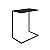 Mesa Lateral Retangular Estilo Industrial 58cm Estrutura em Metal - Imagem 5