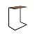 Mesa Lateral Retangular Estilo Industrial 58cm Estrutura em Metal - Imagem 2