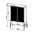 Cristaleira Estilo Industrial 93cm com 2 Portas e Gaveta Pés em Metal - Imagem 4
