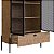 Cristaleira Estilo Industrial 93cm com 2 Portas e Gaveta Pés em Metal - Imagem 5