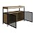 Balcão Buffet Bar Estilo Industrial 100cm 2 Portas Estrutura em Metal - Imagem 3