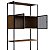 Estante Grande Estilo Industrial 90cm 2 Portas com Gaveta Pés Metal - Imagem 5