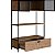 Estante Grande Estilo Industrial 90cm 2 Portas com Gaveta Pés Metal - Imagem 4