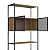 Estante Grande Estilo Industrial 90cm 2 Portas com Gaveta Pés Metal - Imagem 14