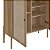 Balcão Buffet Flora Estilo Retrô 93cm 2 Portas Palhinha Pés de Madeira - Imagem 6