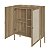 Balcão Buffet Flora Estilo Retrô 93cm 2 Portas Palhinha Pés de Madeira - Imagem 5