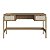 Mesa Escrivaninha Retrô 139cm 2 Gavetas Palhinha Flora Pé Madeira - Imagem 4