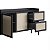 Balcão Buffet Flora Retrô 180cm 3 Portas Palhinha Pés de Madeira - Imagem 14