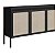 Balcão Buffet Flora Retrô 180cm 3 Portas Palhinha Pés de Madeira - Imagem 16