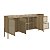 Balcão Buffet Flora Retrô 180cm 3 Portas Palhinha Pés de Madeira - Imagem 4