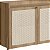 Balcão Buffet Flora Retrô 180cm 3 Portas Palhinha Pés de Madeira - Imagem 6