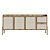 Balcão Buffet Flora Retrô 180cm 3 Portas Palhinha Pés de Madeira - Imagem 3