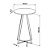 Mesa Lateral Alta Estilo Industrial 45cm Estrutura em Metal - Imagem 3