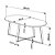 Mesa de Centro Estilo Industrial Moderna 90cm Estrutura em Metal - Imagem 3