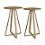 Conjunto 2 Mesas Laterais Estilo Industrial com Base em Metal - Imagem 2