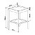 Mesa Lateral Quadrada 43cm Palhinha Pé Madeira - Imagem 7