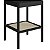 Mesa Lateral Quadrada 43cm Palhinha Flora com Pé em Madeira - Imagem 8