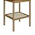 Mesa Lateral Quadrada 43cm Palhinha Flora com Pé em Madeira - Imagem 4