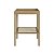 Mesa Lateral Quadrada 43cm Palhinha Flora com Pé em Madeira - Imagem 3