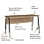Mesa Escrivaninha Moderna para Escritório 136cm Pés em Metal - Imagem 3