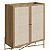 Balcão Buffet Estilo Industrial 93cm 2 Portas Palhinha Pés em Metal - Imagem 4