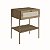 Mesa de Cabeceira Retrô Industrial 48cm com Gaveta Palhinha Pés Metal - Imagem 2