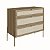 Cômoda Retrô Industrial 93cm com 3 Gavetas Palhinha Pés Metal - Imagem 2