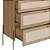 Cômoda Flora Retrô Industrial 93cm com 3 Gavetas Palhinha Pés Metal - Imagem 4