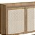 Balcão Buffet Flora Retrô Industrial 180cm 3 Portas Palhinha Pés Metal - Imagem 6