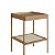Mesa Lateral Quadrada 43cm Palhinha Flora com Pé em Metal - Imagem 4