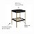 Mesa Lateral Quadrada 43cm Palhinha Pé Metal - Imagem 7