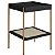 Mesa Lateral Quadrada 43cm Palhinha Flora com Pé em Metal - Imagem 10