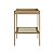 Mesa Lateral Quadrada 43cm Palhinha Flora com Pé em Metal - Imagem 3