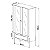 Cristaleira Estilo Retrô Industrial 83cm 2 Portas Palhinha Pés Metal - Imagem 5