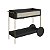 Carrinho Bar Estilo Industrial Retrô 110cm Porta Taças Palhinha Pés Metal - Imagem 7
