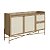 Balcão Buffet Retrô Industrial 139cm 2 Portas Palhinha Pés de Metal - Imagem 2