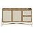 Balcão Buffet Flora Retrô Industrial 139cm 2 Portas Palhinha Pés Metal - Imagem 3