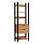 Guarda-Roupa Closet Industrial 74cm 2 Gavetas em MDF Freijó e Preto - Imagem 2