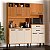 Cozinha Compacta Moderna 175cm 8 Portas e 2 Gavetas Nature Champanhe - Imagem 1