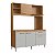 Cozinha Compacta Moderna 152cm 4 Portas com Gaveta Nature e Off White - Imagem 2