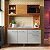 Cozinha Compacta Moderna 152cm 4 Portas com Gaveta Nature e Off White - Imagem 1