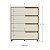 Cômoda Moderna 80cm com 4 Gavetas em 100% MDF com Pés - Imagem 4