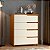 Cômoda Moderna 80cm com 4 Gavetas em 100% MDF com Pés - Imagem 1