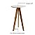 Mesa de Jantar Bistrô Moderna 60cm Imbuia Tampo BP Mármore - Imagem 3
