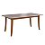 Mesa de Jantar Moderna Retangular 6 lugares 170cm Imbuia Bege - Imagem 2