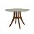 Mesa Jantar Redonda 4 Lugares Tampo Vidro 109cm Imbuia Fendi - Imagem 2