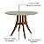 Mesa Jantar Redonda 4 Lugares Tampo Vidro 109cm Imbuia Fendi - Imagem 3