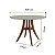 Mesa Jantar Redonda 4 Lugares Tampo Vidro 109cm Imbuia Fendi - Imagem 5