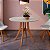 Mesa Jantar Redonda 4 Lugares Tampo Vidro 109cm Imbuia Fendi - Imagem 1