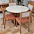 Conjunto Sala de Jantar Mesa Redonda 4 Cadeiras Estofadas 100% MDF - Imagem 13